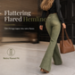 🖤Black Friday Sale:50% OFF🖤 Women's Olive Green High-Waisted Multi-Button Flare Jeans with Vertical Front Seams