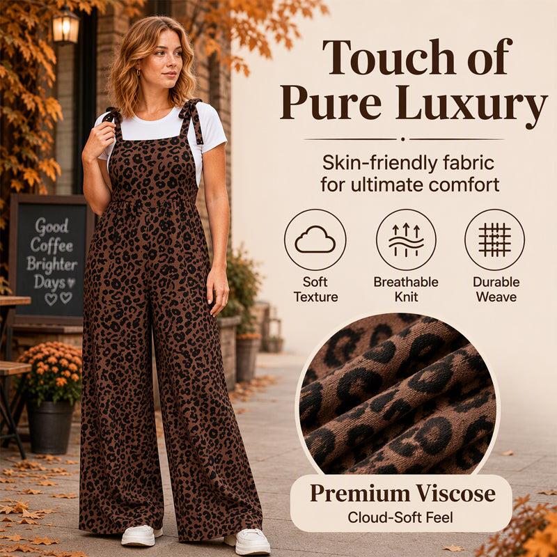 🐆 Women's Leopard Print Wide-Leg Jumpsuit | Bold Print & Relaxed Fit – Statement One-Piece for Any Occasion ✨