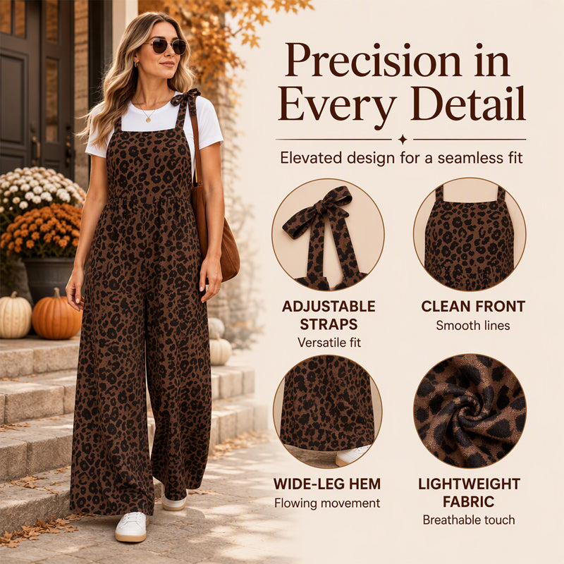 🐆 Women's Leopard Print Wide-Leg Jumpsuit | Bold Print & Relaxed Fit – Statement One-Piece for Any Occasion ✨