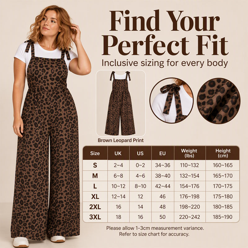 🐆 Women's Leopard Print Wide-Leg Jumpsuit | Bold Print & Relaxed Fit – Statement One-Piece for Any Occasion ✨