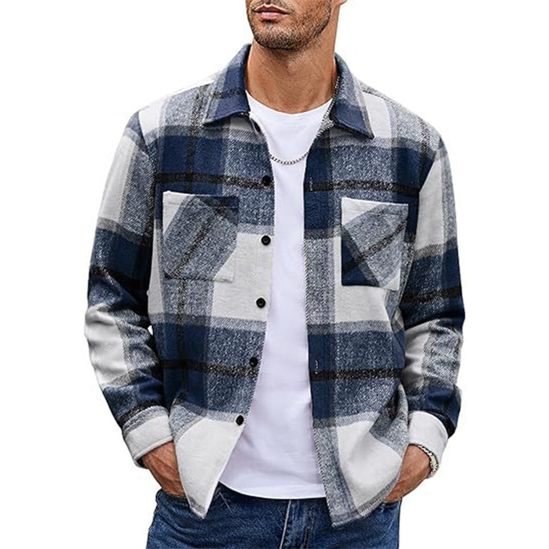 🧥 Men's Casual Flannel Plaid Shirt Jacket | Cosy Layering Essential – Versatile Style for Autumn Days ✨