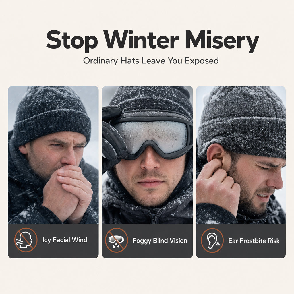 🌨️🧣 Windproof Thermal Trapper Hat | Built-in Face Mask – Full Warmth for Extreme Cold ✨