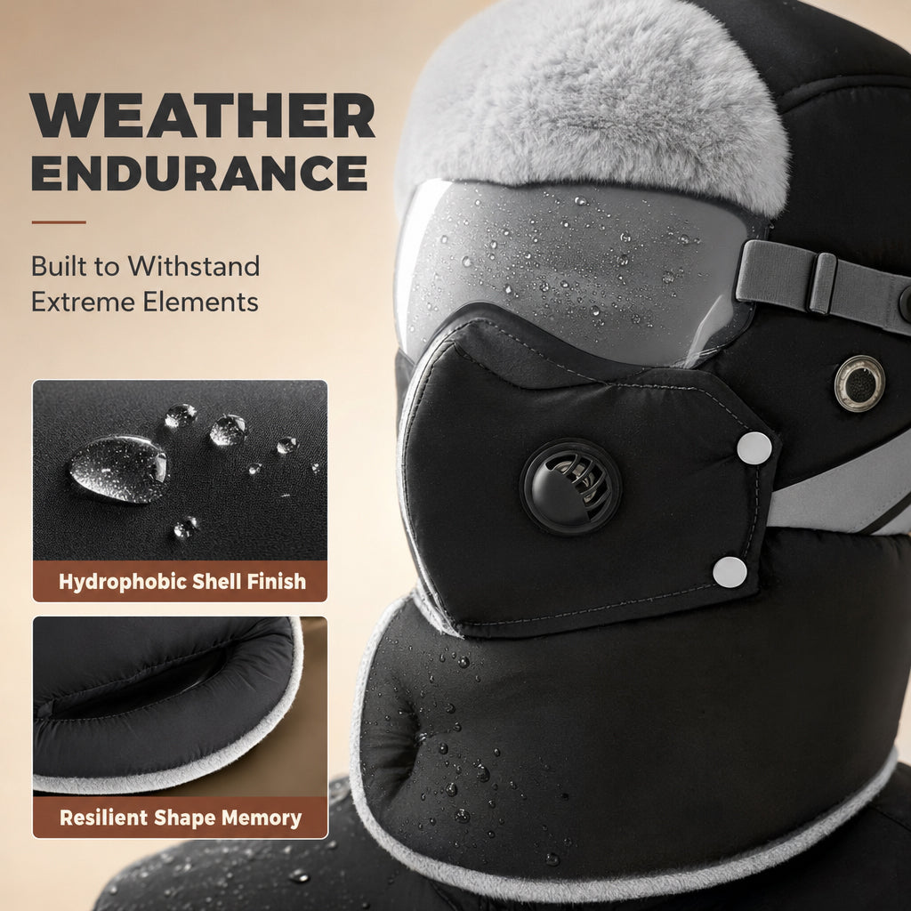 🌨️🧣 Windproof Thermal Trapper Hat | Built-in Face Mask – Full Warmth for Extreme Cold ✨