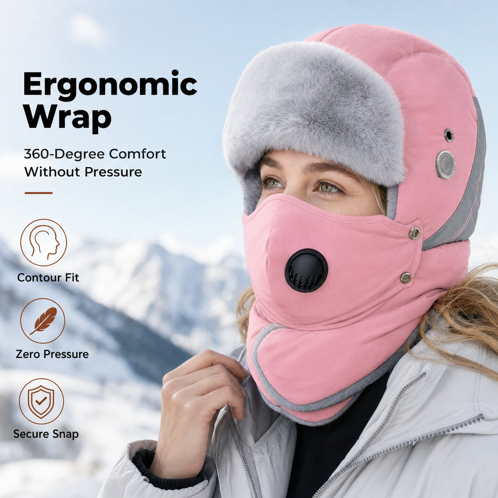 🌨️🧣 Windproof Thermal Trapper Hat | Built-in Face Mask – Full Warmth for Extreme Cold ✨