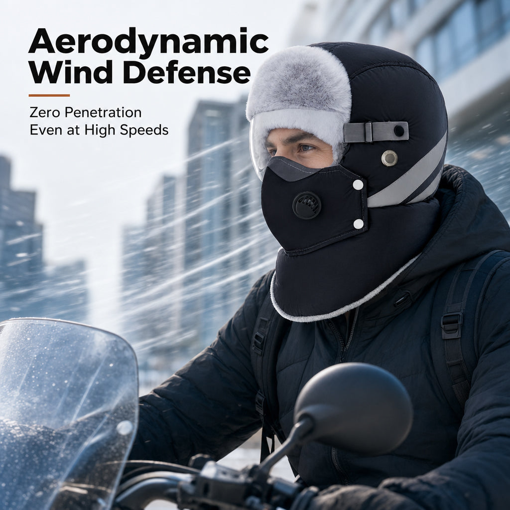 🌨️🧣 Windproof Thermal Trapper Hat | Built-in Face Mask – Full Warmth for Extreme Cold ✨