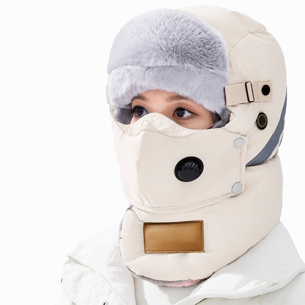 🌨️🧣 Windproof Thermal Trapper Hat | Built-in Face Mask – Full Warmth for Extreme Cold ✨