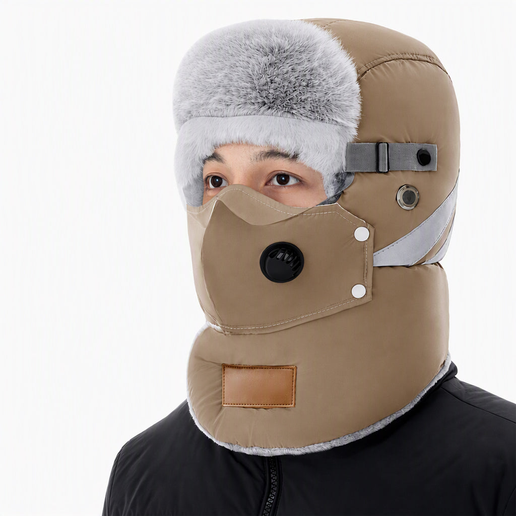 🌨️🧣 Windproof Thermal Trapper Hat | Built-in Face Mask – Full Warmth for Extreme Cold ✨