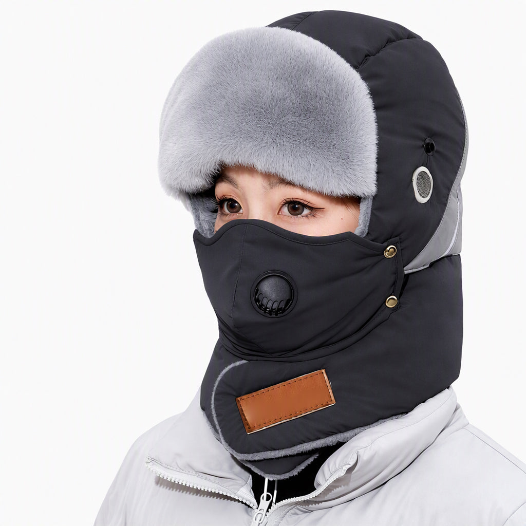 🌨️🧣 Windproof Thermal Trapper Hat | Built-in Face Mask – Full Warmth for Extreme Cold ✨