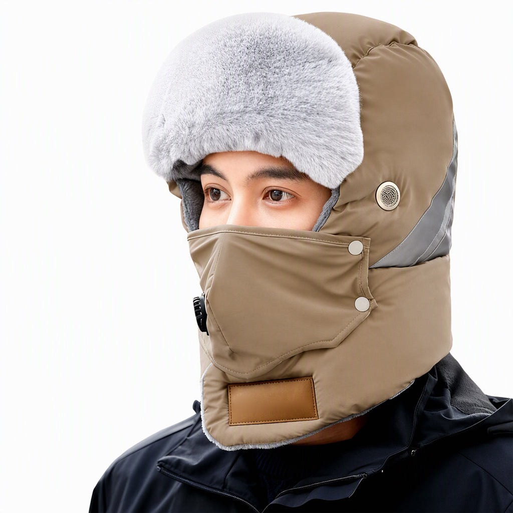 🌨️🧣 Windproof Thermal Trapper Hat | Built-in Face Mask – Full Warmth for Extreme Cold ✨