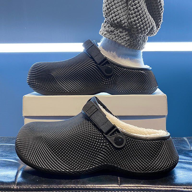 🧸 Men's Plush-Lined Winter Slippers | Warm & Cozy – Soft Comfort for Home Days ✨