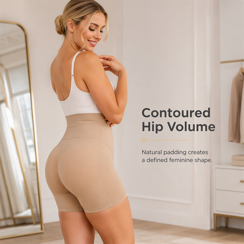 💖🌺 Women's High-Waist Padded Shapewear Shorts | Tummy Control & Butt Lift – Smooth Shape for Every Outfit ✨