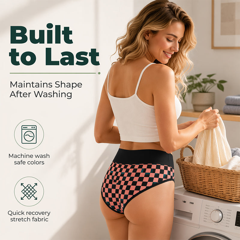 🌺🩲 Women's Soft High-Waisted Stretch Panties | Comfy Fit & Smooth Waist – All-Day Wear ✨