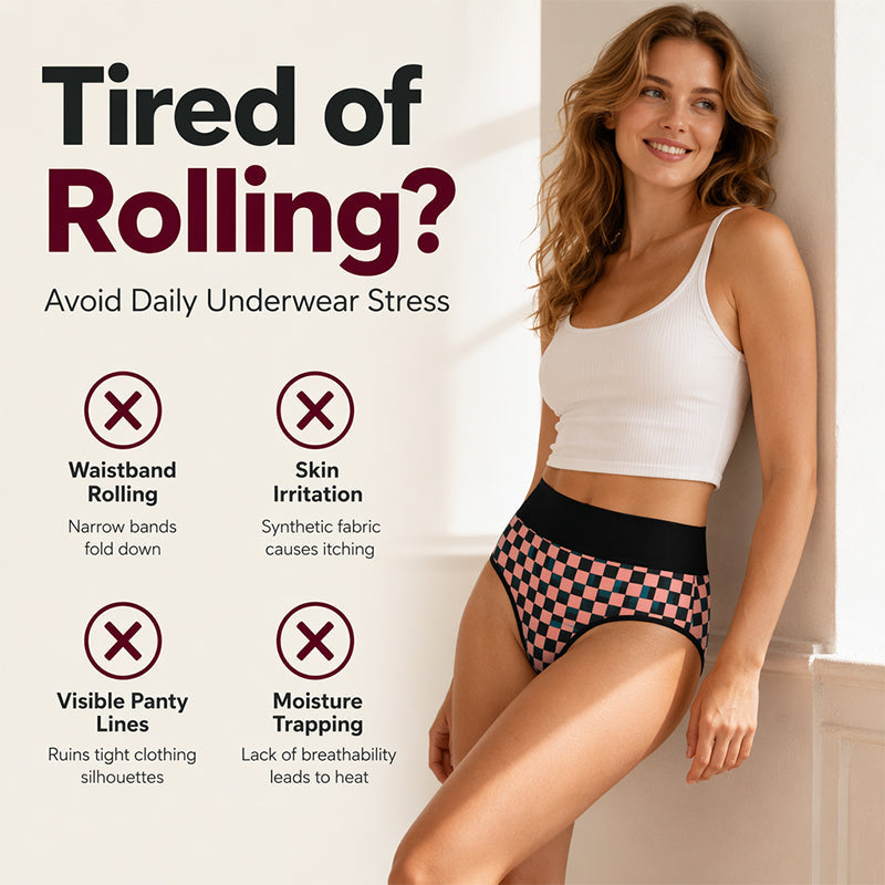 🌺🩲 Women's Soft High-Waisted Stretch Panties | Comfy Fit & Smooth Waist – All-Day Wear ✨