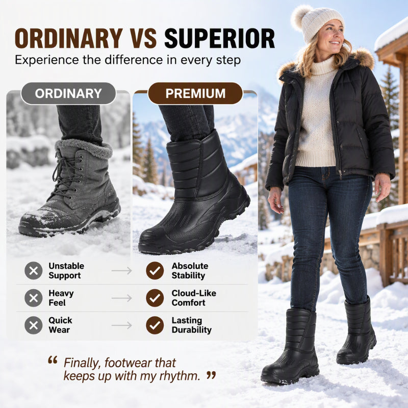 ❄️🥾 Unisex Plush-Lined Waterproof Snow Boots | Warm & Dry – Slip-Resistant Grip for Snow & Ice ✨