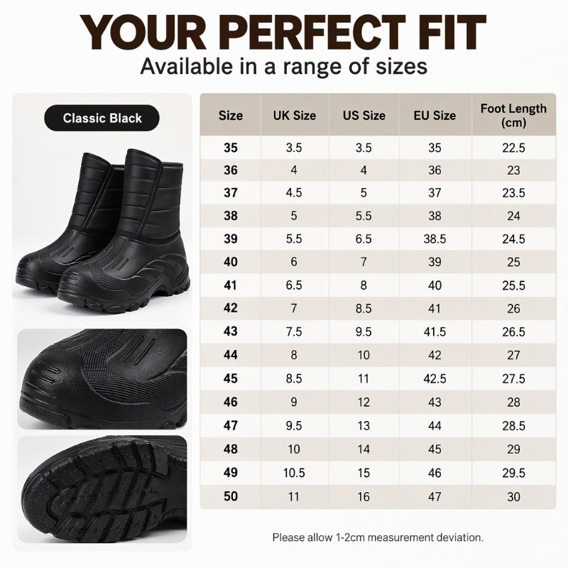 ❄️🥾 Unisex Plush-Lined Waterproof Snow Boots | Warm & Dry – Slip-Resistant Grip for Snow & Ice ✨