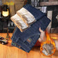 👖 Men's Thick Plush-Lined Stretch Jeans | Warm & Flexible – No Bulk, All-Day Comfort ✨