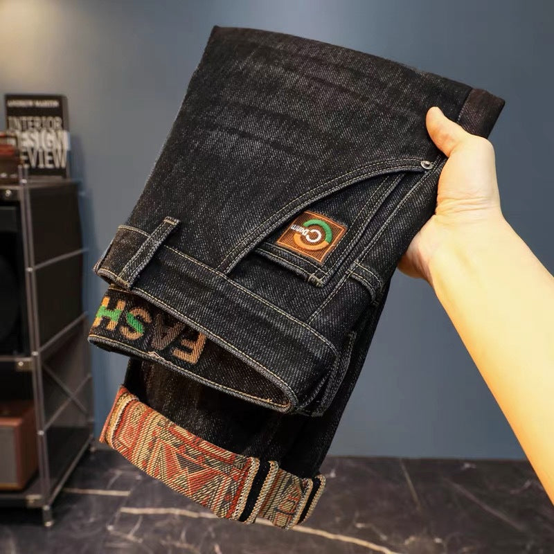 👖 Men's Thick Plush-Lined Stretch Jeans | Warm & Flexible – No Bulk, All-Day Comfort ✨