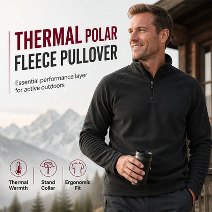 🔥 Men's Polar Fleece Stand Collar Sweatshirt | Wind-Blocking Warmth – Soft, Cozy & Layer-Ready ✨