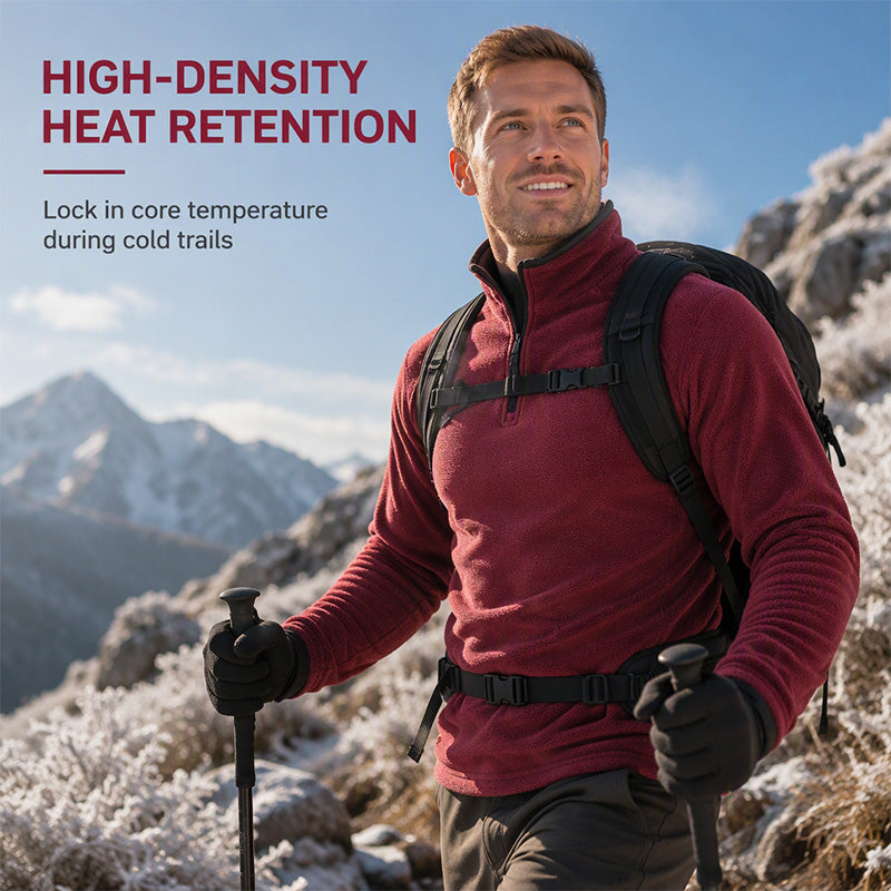 🔥 Men's Polar Fleece Stand Collar Sweatshirt | Wind-Blocking Warmth – Soft, Cozy & Layer-Ready ✨