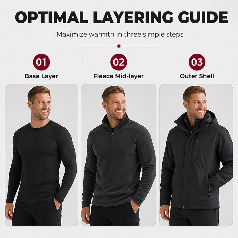 🔥 Men's Polar Fleece Stand Collar Sweatshirt | Wind-Blocking Warmth – Soft, Cozy & Layer-Ready ✨