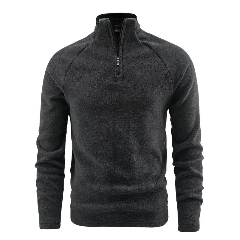 🔥 Men's Polar Fleece Stand Collar Sweatshirt | Wind-Blocking Warmth – Soft, Cozy & Layer-Ready ✨