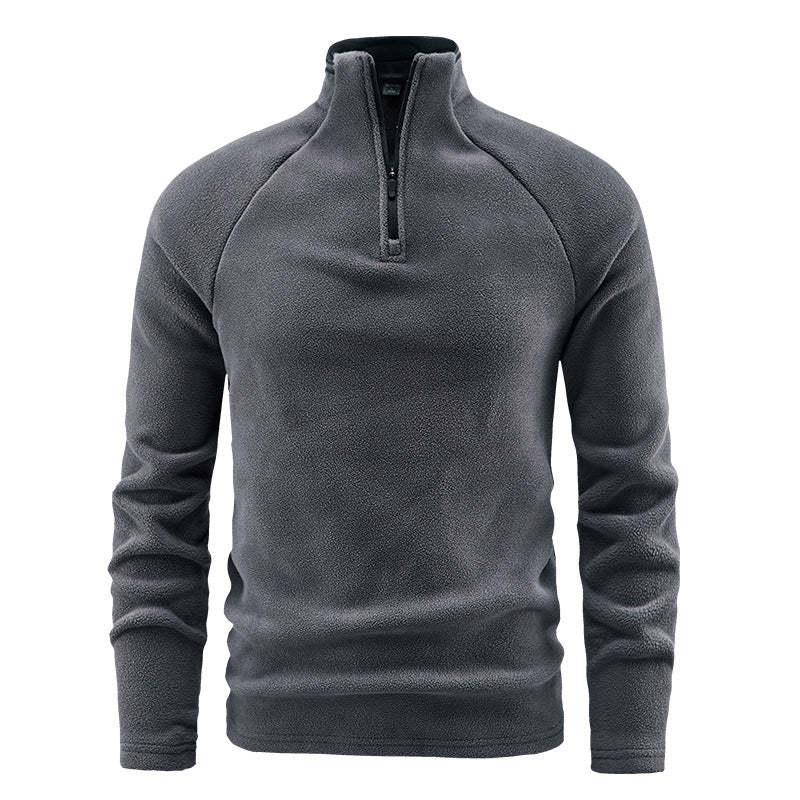 🔥 Men's Polar Fleece Stand Collar Sweatshirt | Wind-Blocking Warmth – Soft, Cozy & Layer-Ready ✨
