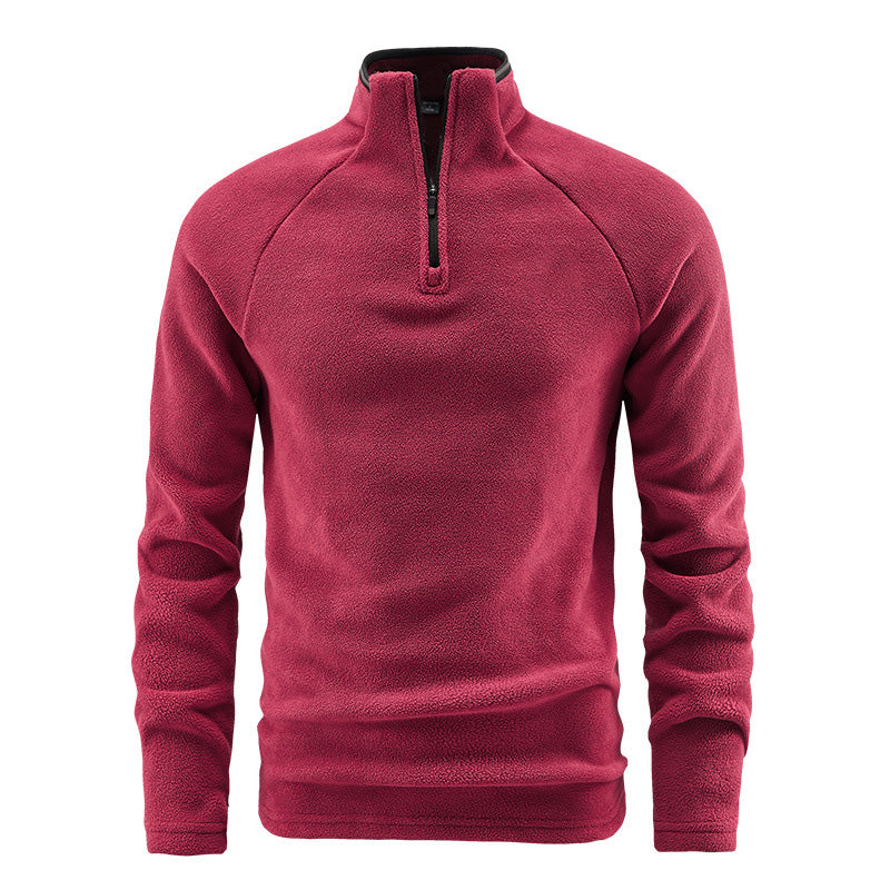 🔥 Men's Polar Fleece Stand Collar Sweatshirt | Wind-Blocking Warmth – Soft, Cozy & Layer-Ready ✨