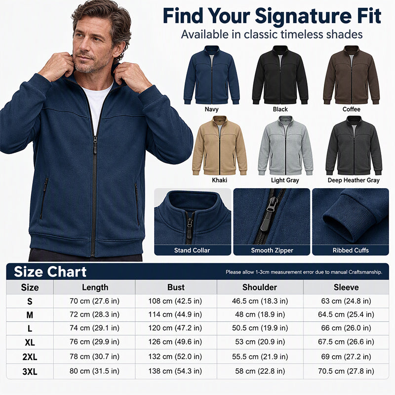 ❄️🧥 Men's Casual Stand Collar Jacket | Clean Lines, Easy Layering – Sharp Look for Everyday Wear ✨