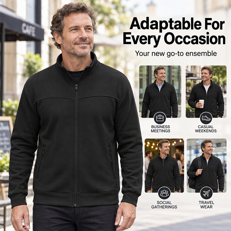 ❄️🧥 Men's Casual Stand Collar Jacket | Clean Lines, Easy Layering – Sharp Look for Everyday Wear ✨