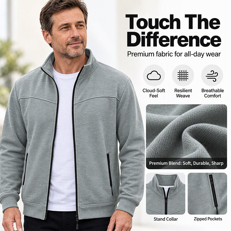 ❄️🧥 Men's Casual Stand Collar Jacket | Clean Lines, Easy Layering – Sharp Look for Everyday Wear ✨