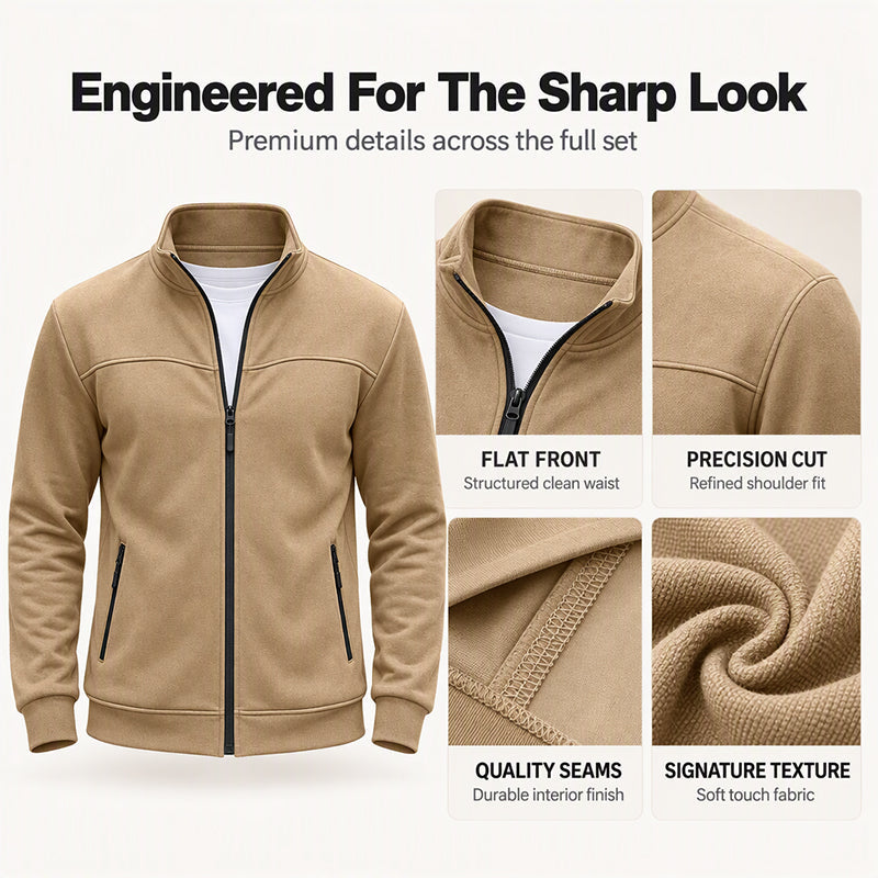 ❄️🧥 Men's Casual Stand Collar Jacket | Clean Lines, Easy Layering – Sharp Look for Everyday Wear ✨