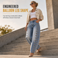👖 Women's Retro High Waisted Curved Leg Jeans | Vintage Vibe, Figure-Flattering – Effortless Chic for Everyday ✨