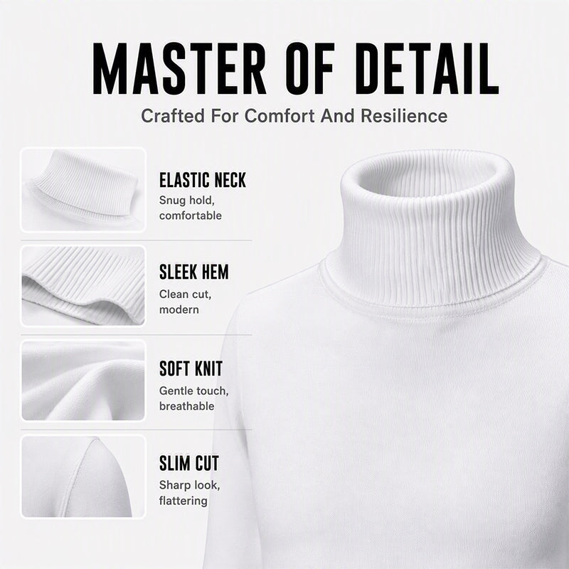 ❄️🌬️ Men's Classic Slim Fit Turtleneck | Sharp Silhouette, Cozy Warmth – Effortless Layering Essential ✨
