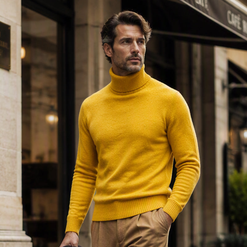 ❄️🌬️ Men's Classic Slim Fit Turtleneck | Sharp Silhouette, Cozy Warmth – Effortless Layering Essential ✨