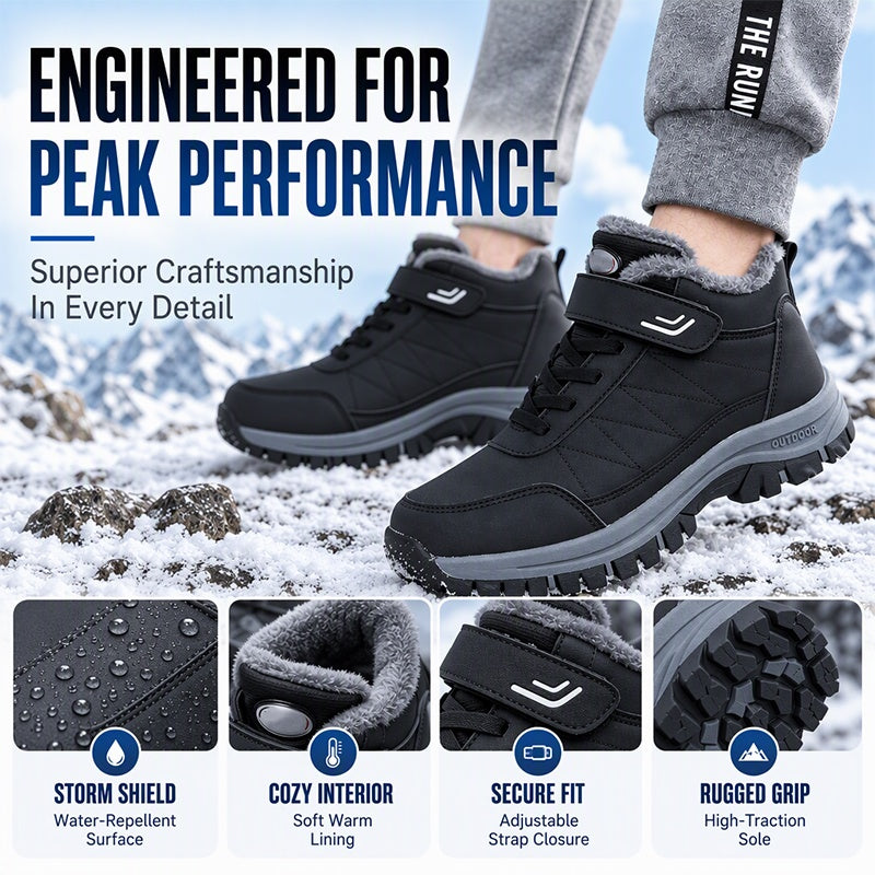 ❄️ Men's Winter Plush-Lined Snow Boots | Thick Warmth, All-Day Comfort – Stay Dry & Cozy in Cold Weather ✨