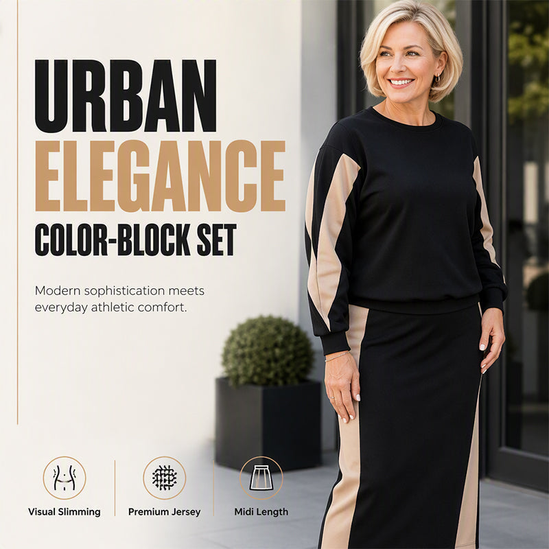 👗 Women's Knit Two-Piece Sweatshirt & Midi Skirt Set | Cozy & Coordinated – Effortless Chic for Everyday ✨