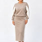 👗 Women's Knit Two-Piece Sweatshirt & Midi Skirt Set | Cozy & Coordinated – Effortless Chic for Everyday ✨