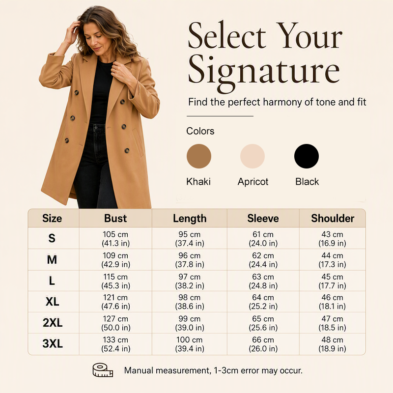 🌨️🧥 Women's Double Breasted Wool Blend Coat | Tailored Elegance, Cozy Warmth – Timeless Layer for Cold Days ✨