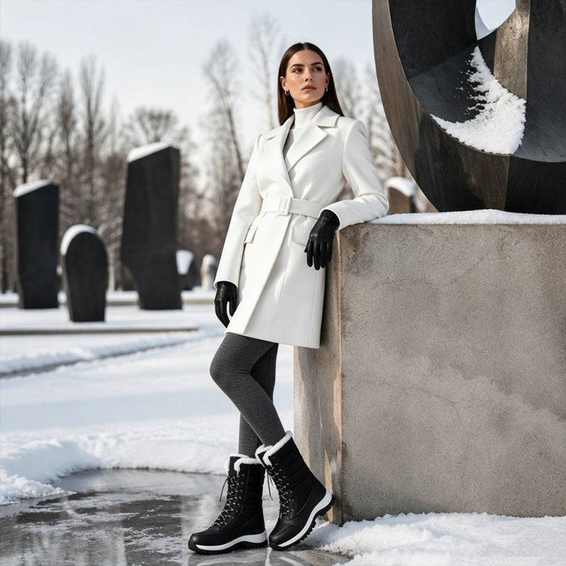 ❄️🥾 Women's Waterproof Plush-Lined Snow Boots | Dry & Toasty – Cozy Mid-Calf Warmth for Winter Days ✨