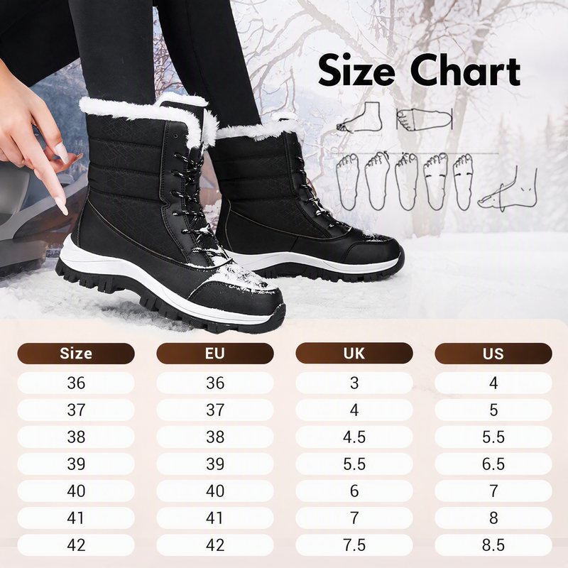 ❄️🥾 Women's Waterproof Plush-Lined Snow Boots | Dry & Toasty – Cozy Mid-Calf Warmth for Winter Days ✨