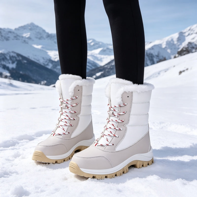 ❄️🥾 Women's Waterproof Plush-Lined Snow Boots | Dry & Toasty – Cozy Mid-Calf Warmth for Winter Days ✨