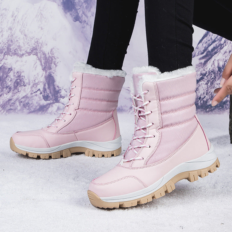 ❄️🥾 Women's Waterproof Plush-Lined Snow Boots | Dry & Toasty – Cozy Mid-Calf Warmth for Winter Days ✨