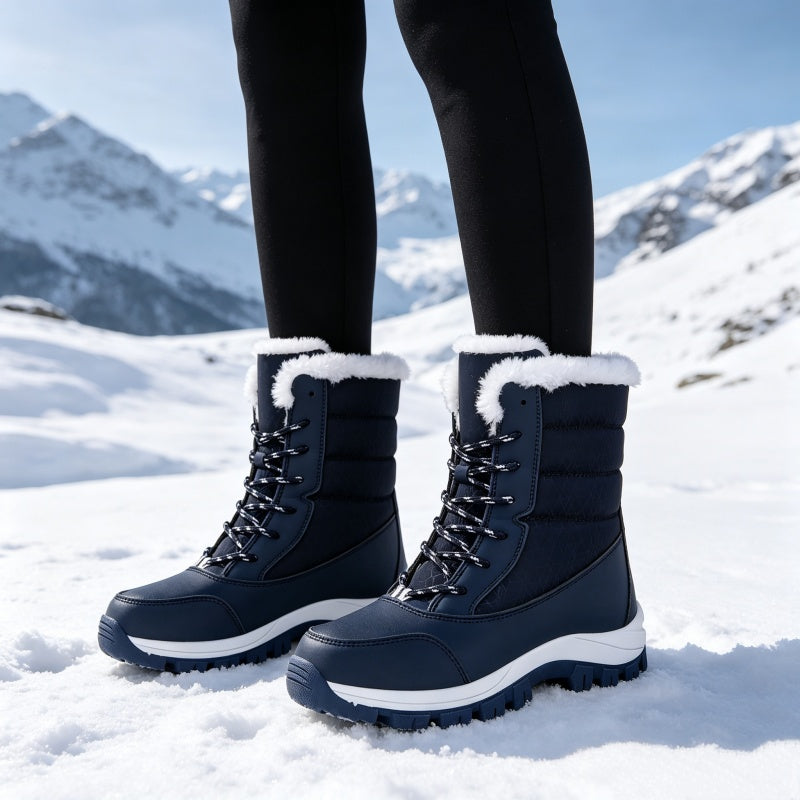 ❄️🥾 Women's Waterproof Plush-Lined Snow Boots | Dry & Toasty – Cozy Mid-Calf Warmth for Winter Days ✨