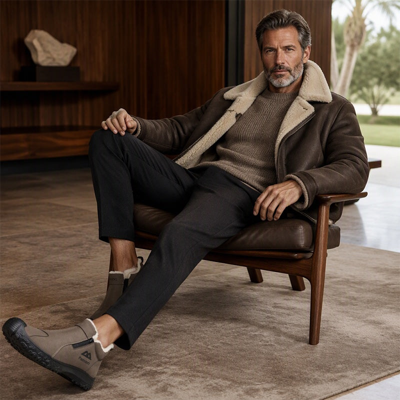 🔥 Men's Winter Plush-Lined Walking Shoes | Warm & Walkable – All-Day Comfort for Cold Days ✨👟