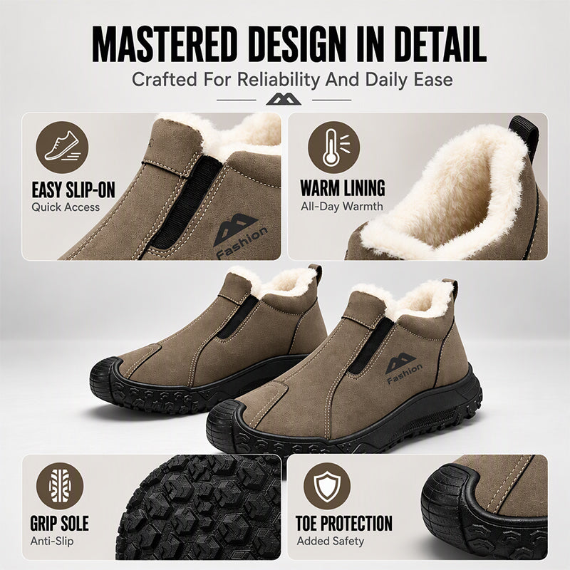 🔥 Men's Winter Plush-Lined Walking Shoes | Warm & Walkable – All-Day Comfort for Cold Days ✨👟