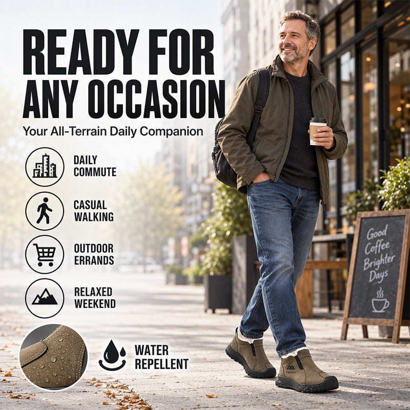 🔥 Men's Winter Plush-Lined Walking Shoes | Warm & Walkable – All-Day Comfort for Cold Days ✨👟