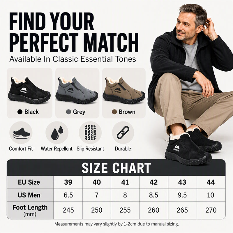 🔥 Men's Winter Plush-Lined Walking Shoes | Warm & Walkable – All-Day Comfort for Cold Days ✨👟