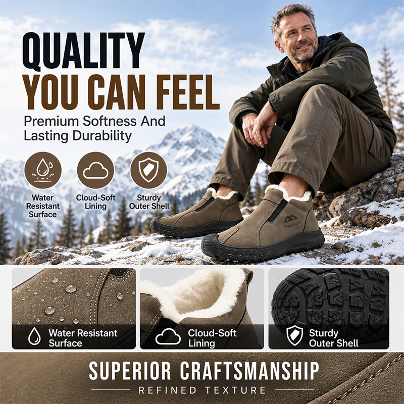 🔥 Men's Winter Plush-Lined Walking Shoes | Warm & Walkable – All-Day Comfort for Cold Days ✨👟
