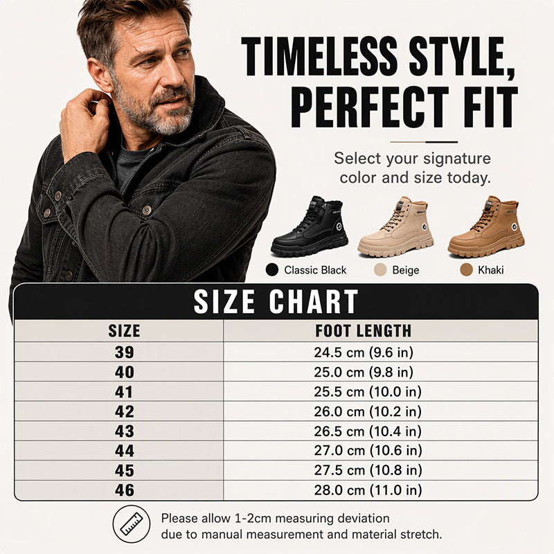 🥾 Men's Winter Non-Slip Warm Lined Boots | No slipping on ice, no freezing feet – Warm, grippy & secure for winter days ✨