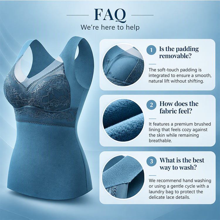 👙 Women's Slim Fit Thermal Camisole with Built-In Bra | No bulky layers, no uncomfortable bra wires – Slim, warm & seamless for chilly days ✨